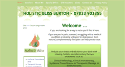 Desktop Screenshot of holisticblissburton.co.uk