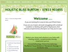 Tablet Screenshot of holisticblissburton.co.uk